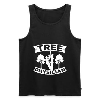 Baumklettern Baumpfleger Arborist Baumkletterer - Männer Premium Bio Tank Top - Schwarz - Vorne - AI Model Male 178 light (178cm)