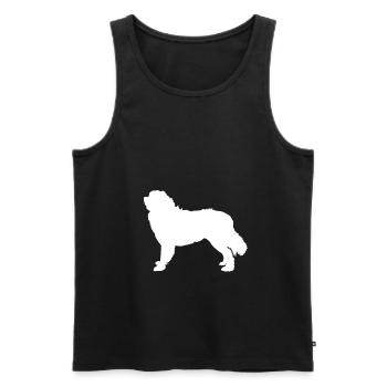 Landseer - Landseer Hund - Débardeur bio Premium Homme - noir - Devant - Michal (187cm)