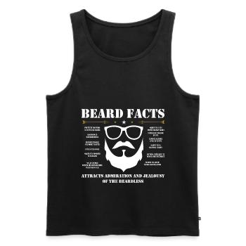Beard Hipster Full Bearded Beard care gift - Men's Premium Organic Tank Top - black - Front - Michal (187cm)