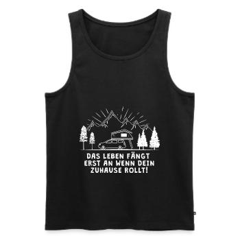 Zuhause Rollt Dachzelt Camping Dachzelten Outdoor - Männer Premium Bio Tank Top - Schwarz - Vorne - Michal (187cm)