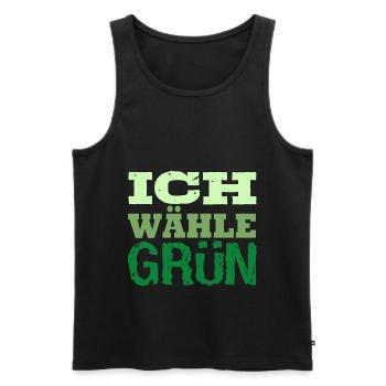 Annalena Anna 2021 Grüne Kanzlerin Bundestagswahl - Männer Premium Bio Tank Top - Schwarz - Vorne - AI Model Male 178 light (178cm)