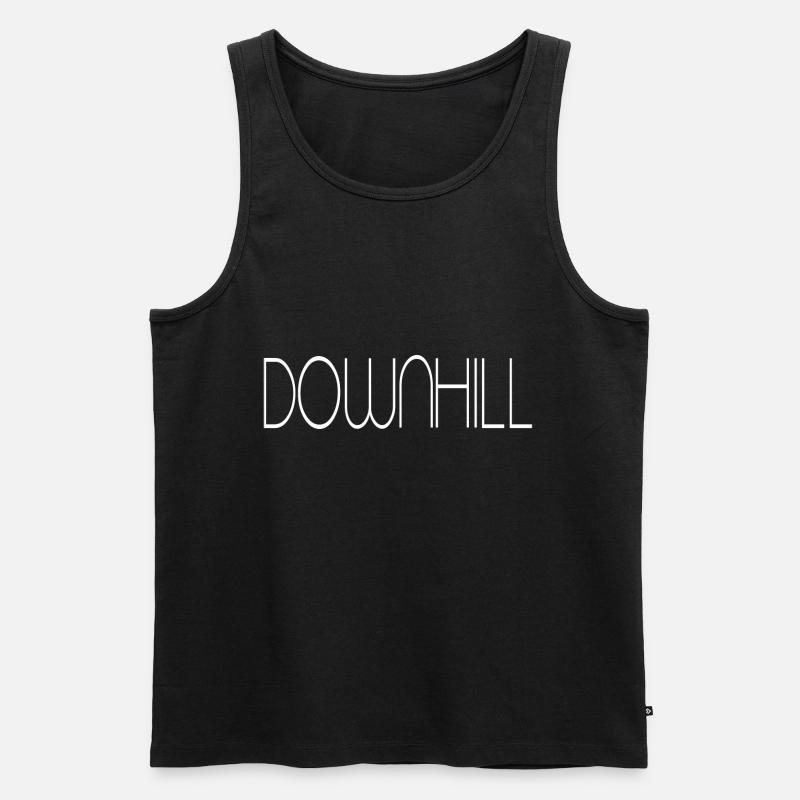 Downhill - Männer Premium Bio Tank Top - Schwarz