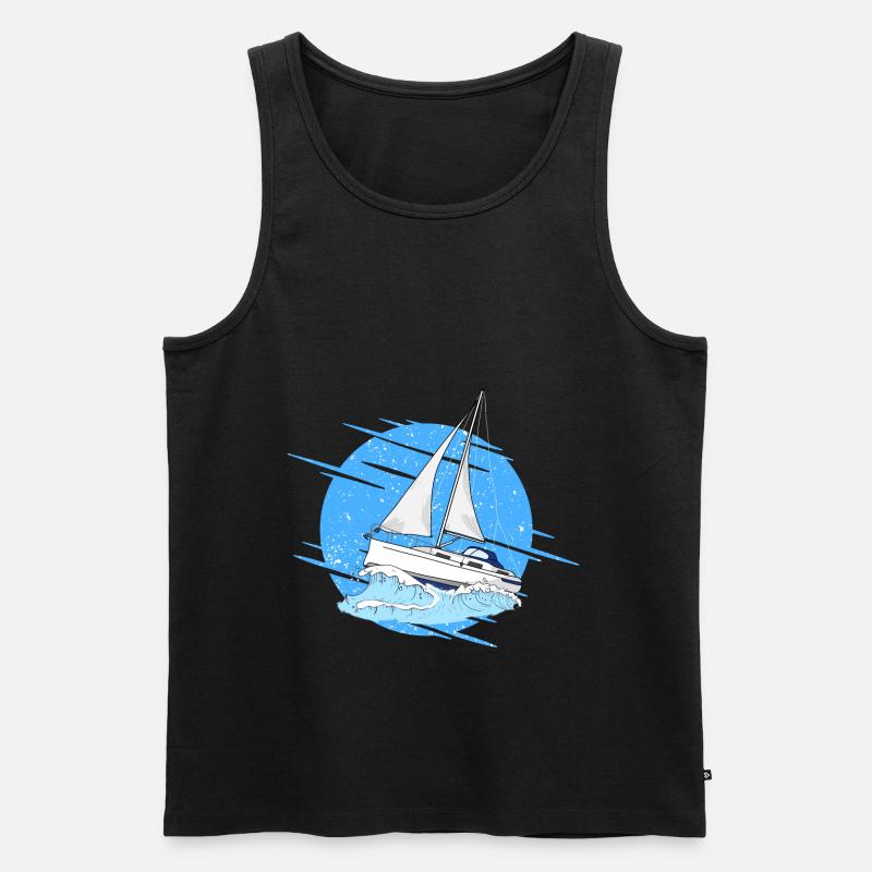 Segelboot - Männer Premium Bio Tank Top - undefined