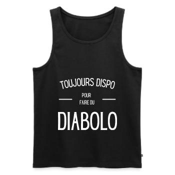 Cadeau humour diabolo cirque passion drôle - Débardeur bio Premium Homme - noir - Devant - Michal (187cm)