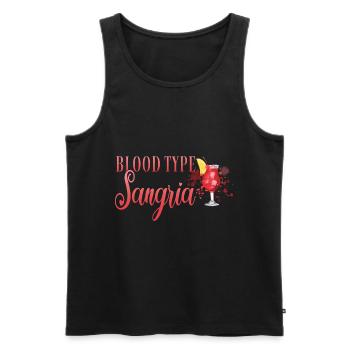 Cocktail Barman Groupe Sanguin Sangria - Débardeur bio Premium Homme - noir - Devant - Michal (187cm)