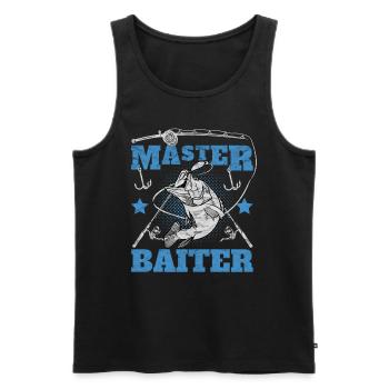 Master Baiter Lustiges Angeln - Männer Premium Bio Tank Top - Schwarz - Vorne - AI Model Male 178 light (178cm)