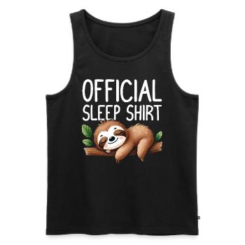 Chemise de nuit officielle Funny Sloth Nap Lover - Débardeur bio Premium Homme - noir - Devant - Michal (187cm)