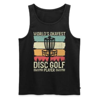 Lecteur de disc golf le plus acceptable au monde Funny Frisbee - Débardeur bio Premium Homme - noir - Devant - Michal (187cm)