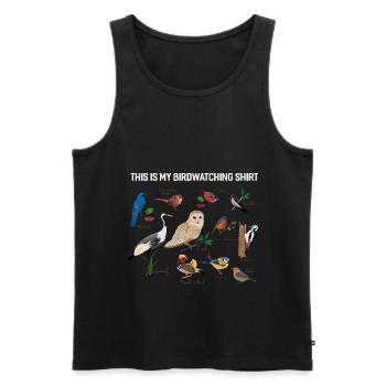 Vogel Ornithologie Vogelbeobachter Geschenk - Männer Premium Bio Tank Top - Schwarz - Vorne - Michal (187cm)