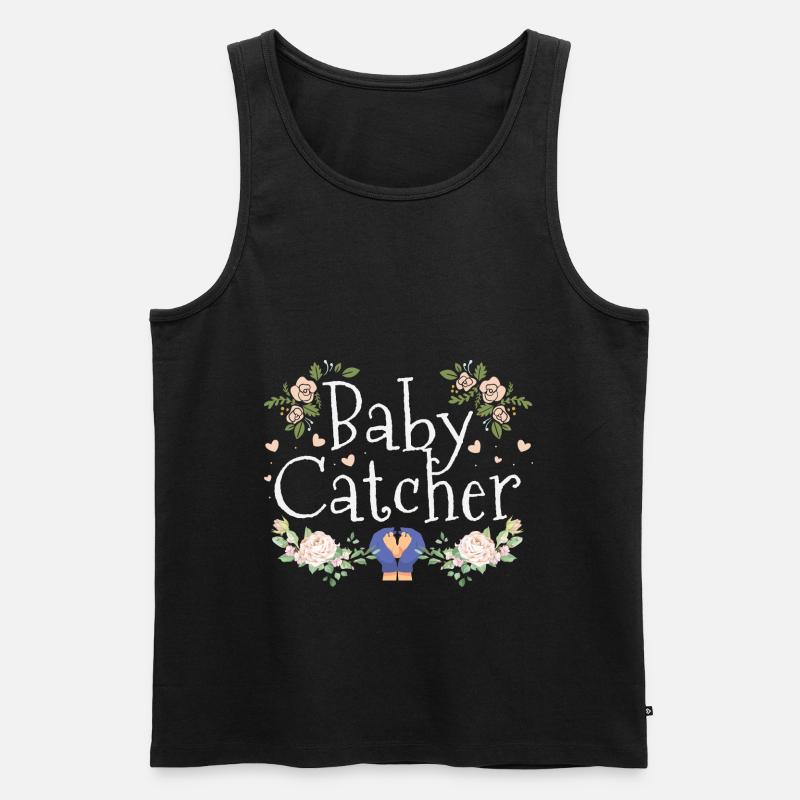 Hebamme Geburtshelfer - Männer Premium Bio Tank Top - Schwarz