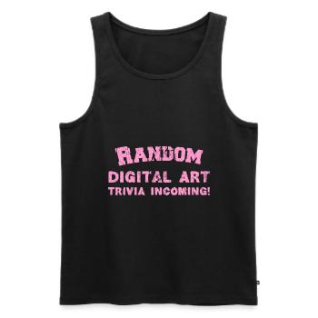 Random Digital art trivia incoming! - Männer Premium Bio Tank Top - Schwarz - Vorne - AI Model Male 178 light (178cm)