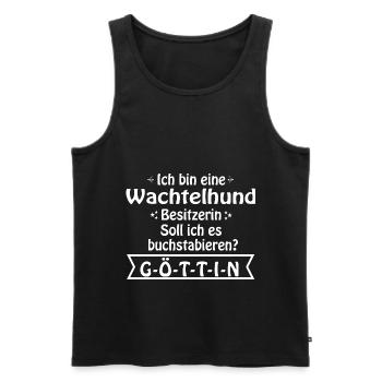 Wachtelhund - Deutscher Wachtelhund - Männer Premium Bio Tank Top - Schwarz - Vorne - Michal (187cm)