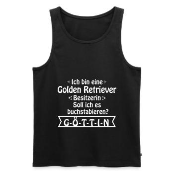 Golden Retriever Hund - Golden Retriever - Männer Premium Bio Tank Top - Schwarz - Vorne - Michal (187cm)