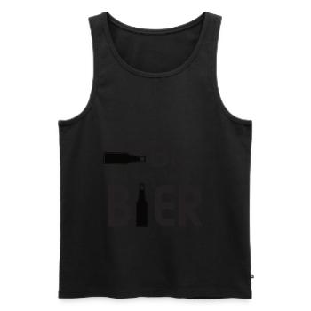 Nach dem Bier ist vor dem Bier - Männer Premium Bio Tank Top - Schwarz - Vorne - AI Model Male 178 light (178cm)