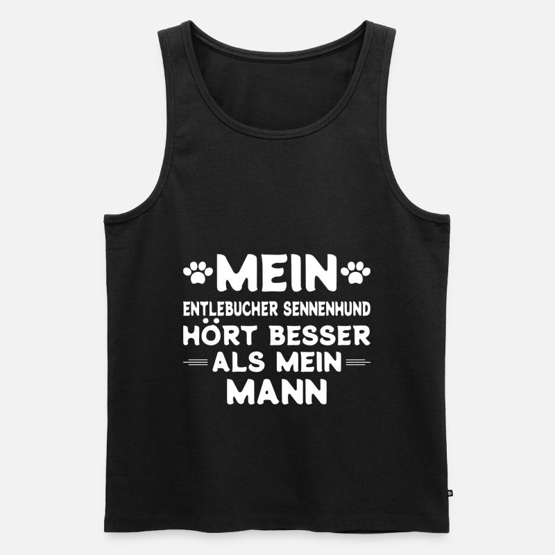 Entlebucher Sennenhund Ehemann - Männer Premium Bio Tank Top - Schwarz