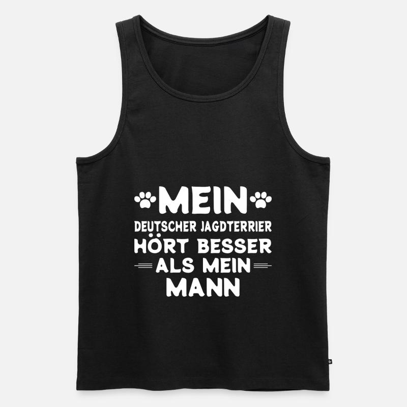 Deutscher Jagdterrier Ehemann - Männer Premium Bio Tank Top - Schwarz