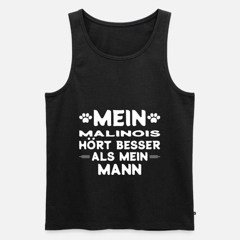Malinois Ehemann - Männer Premium Bio Tank Top - Schwarz