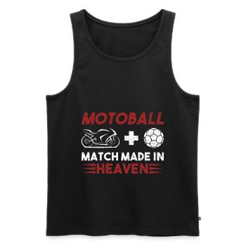 Motoball Match Heaven Motorradfahrer Motorrad - Männer Premium Bio Tank Top - Schwarz - Vorne - Michal (187cm)