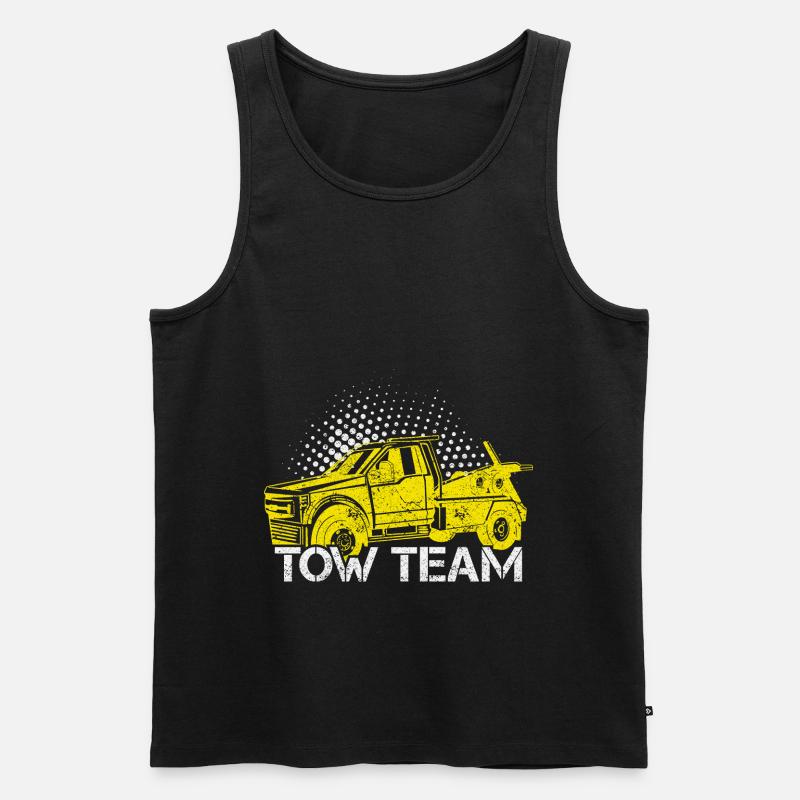 Abschleppwagen Abschleppdienst Abschlepper - Männer Premium Bio Tank Top - Schwarz