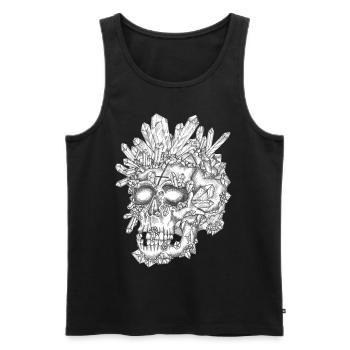 the Crystal Skull - Men's Premium Organic Tank Top - black - Front - AI Model Male 178 light (178cm)