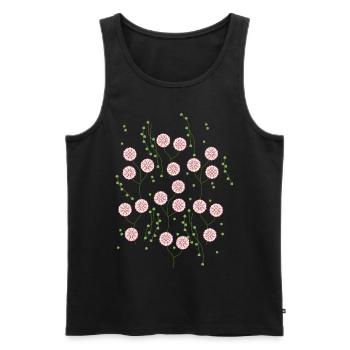 Fleurs et fleurs - Débardeur bio Premium Homme - noir - Devant - Michal (187cm)