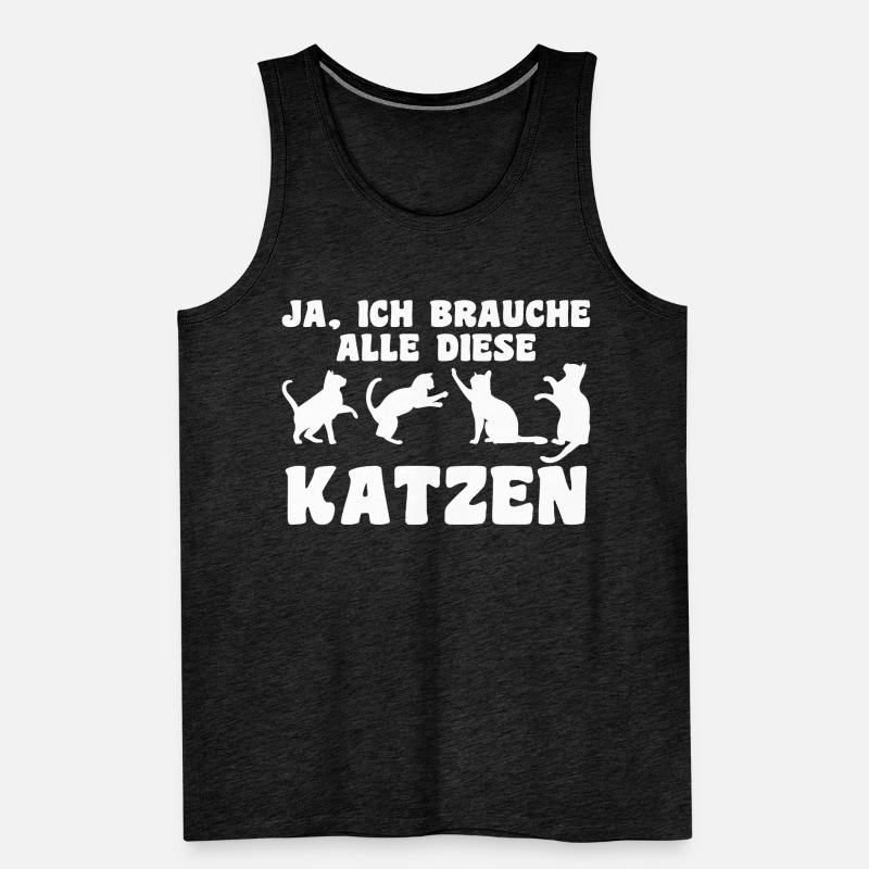 Katze Tier Katzen Geschenk Männer Premium Bio Tank Top