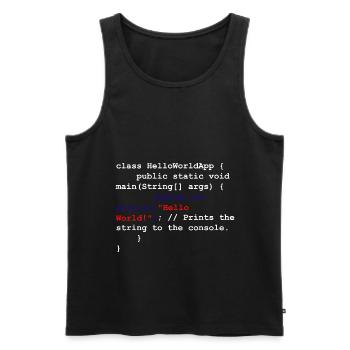 Coder Software Développeur - Débardeur bio Premium Homme - noir - Devant - AI Model Male 178 light (178cm)