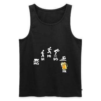 Schwimmen Schwimmer - Männer Premium Bio Tank Top - Schwarz - Vorne - Michal (187cm)