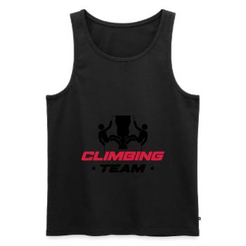 Bergsteiger Klettern - Männer Premium Bio Tank Top - Schwarz - Vorne - Michal (187cm)