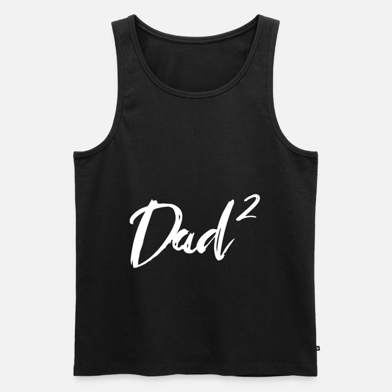 Dad Hoch Zwei - Männer Premium Bio Tank Top - Schwarz