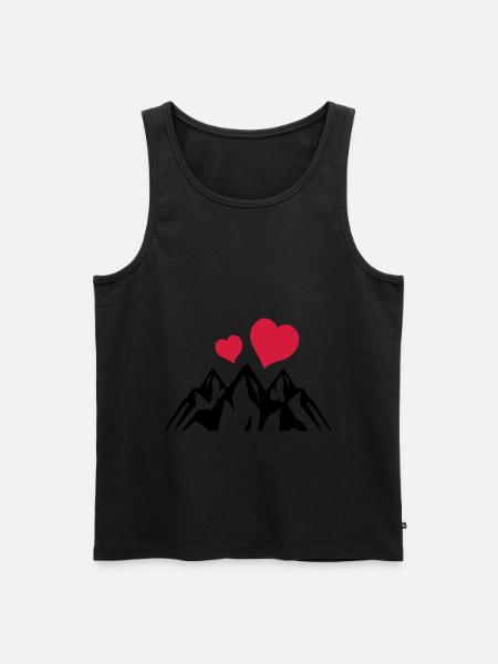Mountains heart symbol mountains - Men's Premium Organic Tank Top -