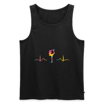 Figure Skating Ice Skating Figure Skating - Men's Premium Organic Tank Top - black - Front - AI Model Male 178 light (178cm)