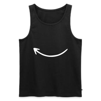 Pfeil Zeichnung Skizze weiß - Männer Premium Bio Tank Top - Schwarz - Vorne - Michal (187cm)