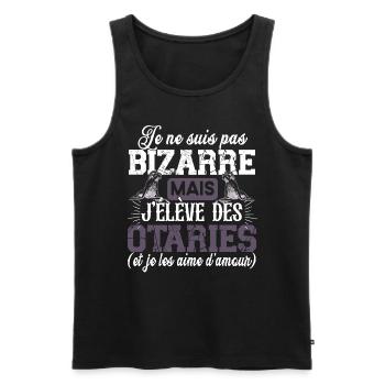 Otarie Phoque Animal Zoo Mammifère Cadeau Humour - Débardeur bio Premium Homme - noir - Devant - Michal (187cm)