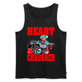Heart Crusher T-rex Auf Monstertruck Boys - Männer Premium Bio Tank Top - Schwarz - Vorne - AI Model Male 178 light (178cm)
