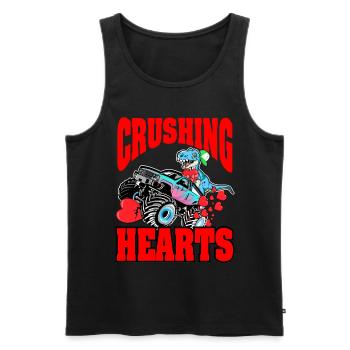 Crushing Hearts Monstertruck T-rex Boys - Männer Premium Bio Tank Top - Schwarz - Vorne - Michal (187cm)