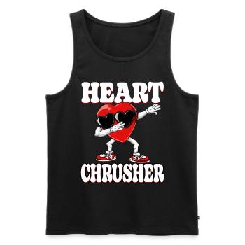 Dabbing Heart Crusher Funny Gentlemen Children Boys - Men's Premium Organic Tank Top - black - Front - Michal (187cm)