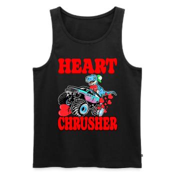 Heart Crusher T-rex Auf Monstertruck Boys - Männer Premium Bio Tank Top - Schwarz - Vorne - AI Model Male 178 light (178cm)