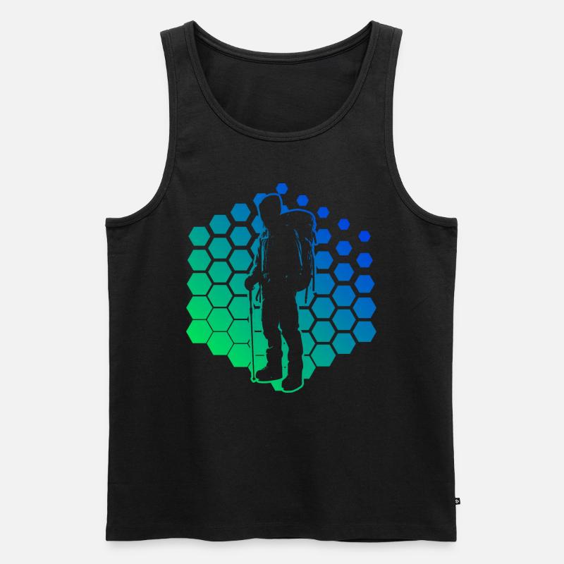 Climber Bouldern Boulder Kletterer Climbing - Männer Premium Bio Tank Top - Schwarz