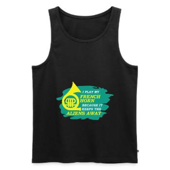 French Horn Hornist - Männer Premium Bio Tank Top - Schwarz - Vorne - AI Model Male 178 light (178cm)