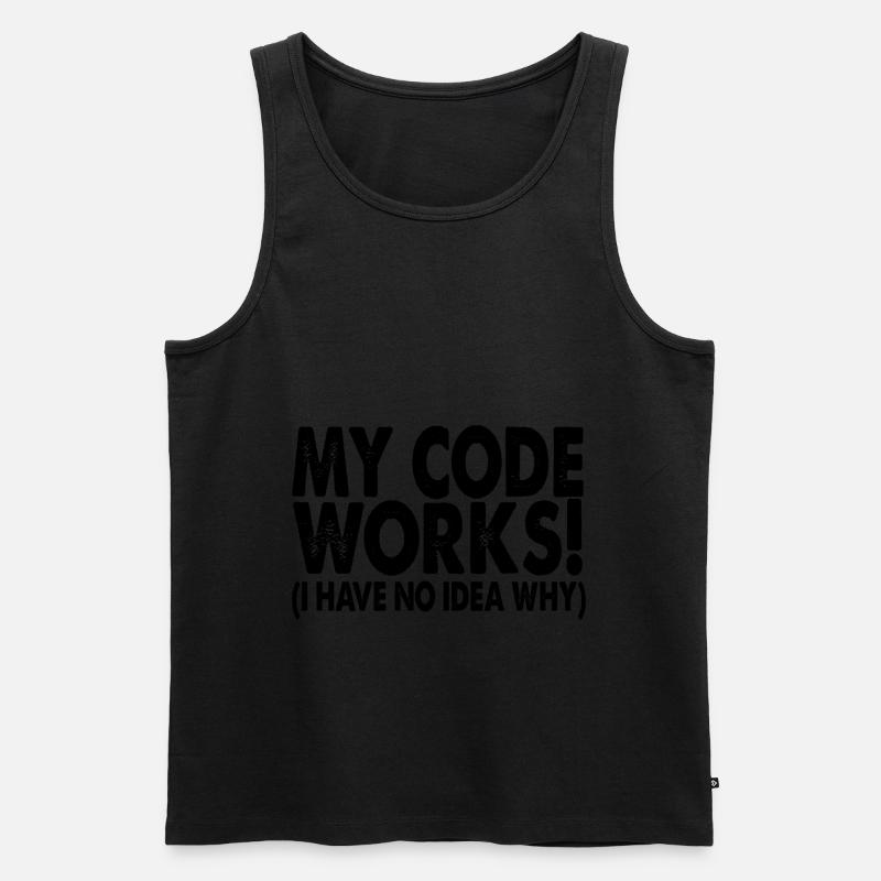 Coder - Männer Premium Bio Tank Top - Schwarz