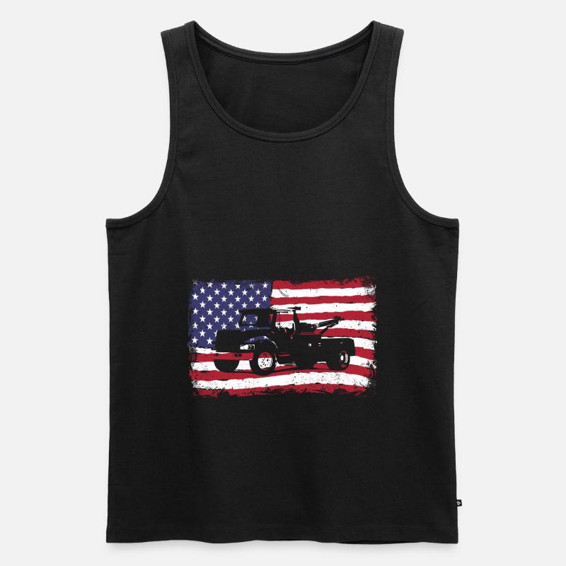 Abschleppwagen Abschleppdienst Abschlepper - Männer Premium Bio Tank Top - Schwarz