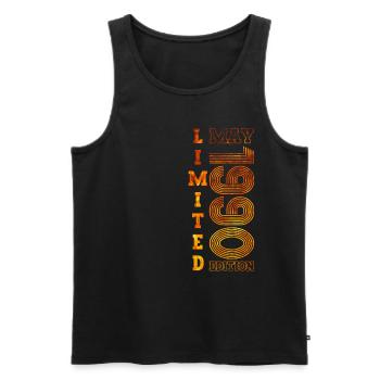 33rd Birthday Man Original May Vintage 1990 - Men's Premium Organic Tank Top - black - Front - Michal (187cm)