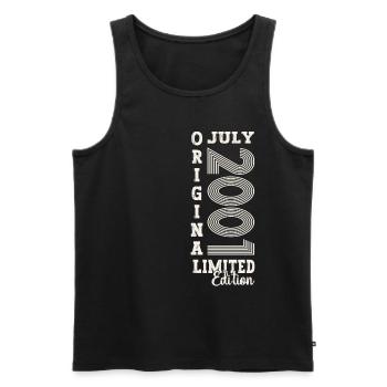22nd Birthday Man July Vintage 2001 Legendary - Men's Premium Organic Tank Top - black - Front - Michal (187cm)