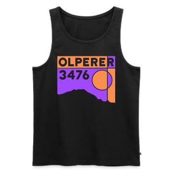 Olperer Nordgrat Brücke Überschreitung Wanderung - Männer Premium Bio Tank Top - Schwarz - Vorne - AI Model Male 178 light (178cm)