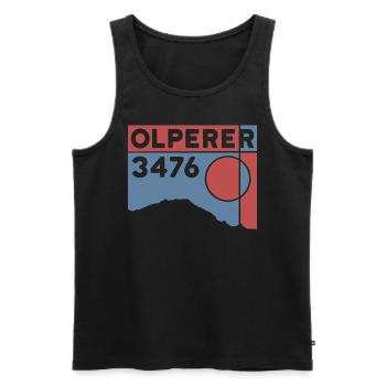 Olperer Nordgrat Brücke Überschreitung Wanderung - Männer Premium Bio Tank Top - Schwarz - Vorne - AI Model Male 178 light (178cm)