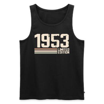 1953 Jahrgang 1953 Geburtstag 1953 Retro 1953 - Männer Premium Bio Tank Top - Schwarz - Vorne - Michal (187cm)