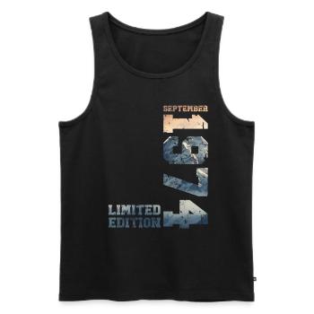 50th Birthday Original September 1974 Volume 74 - Men's Premium Organic Tank Top - black - Front - Michal (187cm)