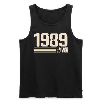 1989 Vintage 1989 Birthday 1989 Retro 1989 - Men's Premium Organic Tank Top - black - Front - Michal (187cm)