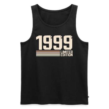1999 Vintage 1999 Birthday 1999 Retro 1999 - Men's Premium Organic Tank Top - black - Front - AI Model Male 178 light (178cm)